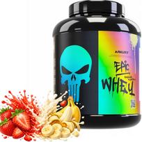 Išrūgų baltymų milteliai MUSCLE CLINIC ANGRY WHEY 600g, bananų ir braškių skonio