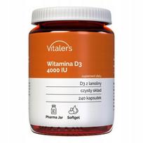 Vitaminai D3 4000 IU 240 kapsulių Vitaler's