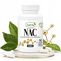 Maisto papildas NAC N-Acetyl L-Cysteine 600 mg, 90 kapsulių, NatVita
