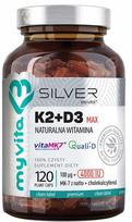 Maisto papildas MyVita SILVER Vitamin K2+D3 MAX 120 kapsulių
