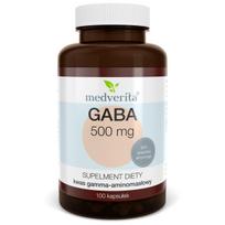 Maisto papildas GABA 500mg 100 kapsulių Medverita