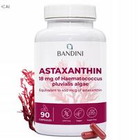 Maisto papildas Bandini Astaxanthin 18 mg, 90 kapsulių, 450 µg Haematococcus Pluvialis algų