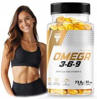Maisto papildas TREC OMEGA 3-6-9 su vitaminu E, 90 kaps.