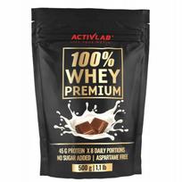 Išrūgų baltymų milteliai Activlab 100% Whey Premium 500g, šokolado skonio