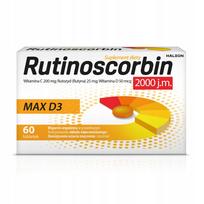 Maisto papildas Rutinoscorbin Max Vitamin D3 2000+C 200 mg + Routozide 25 mg, 60 tabletės