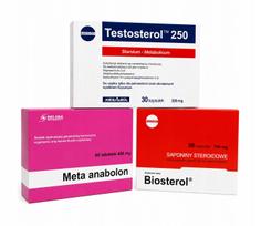 Testosterono sterolių ir ožragės rinkinys raumenų masei ir jėgai