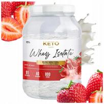 Baltymų papildas Muscle Clinic Keto Whey WPI 800 g, braškinis