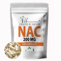 Maisto papildas NAC N-ACETYL L-CYSTEINE 200mg 100 kapsulių