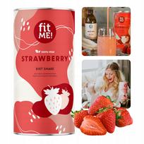 Baltymų kokteilis fitME Strawberry 500 g išrūgų baltymų papildas