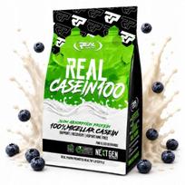 Kazeinas Real Pharm Casein 100 700g, vanilės ir uogų skonio