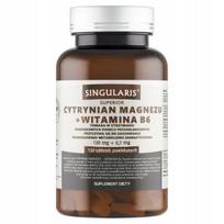 Maisto papildas SINGULARIS Magnesium citrate+B6, 120 kapsulių