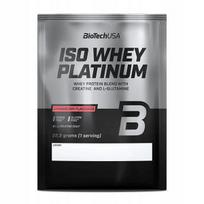 Izoliatinių baltymų milteliai Iso Whey Platinum, 22,5 g, eper