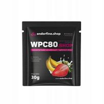 Baltymų milteliai WPC80.shop braškių ir bananų skonio 30 g Endorfina.shop