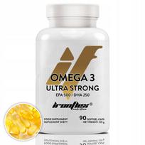 Omega 3 kapsulės IronFlex Strong 90 vnt., EPA 500 + DHA 250