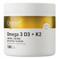 Maisto papildas Omega 3 D3+K2 OstroVit, 180 kapsulių