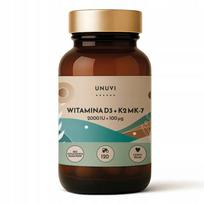 Vitaminų D3+K2 MK7 2000 IU 100 mcg 120 kapsulių UNUVI