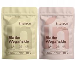 Daržovių baltymai INTENSON (žirnių, kanapių) 0,6 kg, baltojo šokolado ir vanilės skonio