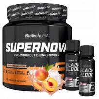Maisto papildas BIOTECH SUPERNOVA 282 g ir BIOTECH BLACK BLOOD SHOT 60 ml