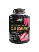 Baltyminiai milteliai Amix Black line Micellar casein 2000 g aviečių ir kremo skonio