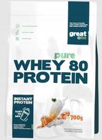 Išrūgų baltymų koncentratas Pure Whey 80, 700 g, sūdyta karamelė