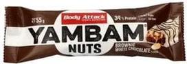 Baltyminis batonėlis Body Attack Yambam White Chocolate Brownie 55 g