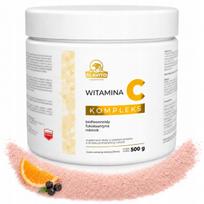 Vitaminas C milteliai su apelsinų ir šermukšnių skoniu 500g SLAVITO