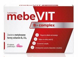 B-kompleksas MebeVIT 60 plėvele dengtos tabletės