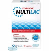 Sinbiotikas Multilac su probiotikais ir prebiotikais, 20 kapsulių