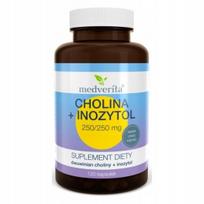 Maisto papildas Medverita CHOLINE 250mg + INOSITOL 250mg, 120 kapsulių