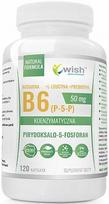 Maisto papildas WISH Vitamin B6 P-5-P 50 mg su prebiotiku, 120 kapsulių