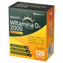 Maisto papildas XENIVIT Vitamin D 2000 iš lanolino šafranų aliejuje, 120 kaps.