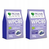 Išrūgų baltymų milteliai BeOrganic by Aliness WPC 80 Berry BIO 345 g, 2 vnt.