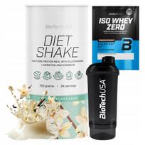 Baltymų kokteilis BIOTECH DIET SHAKE 720g, ISO WHEY ZERO 25g, SHAKER WAVE, COMPACT