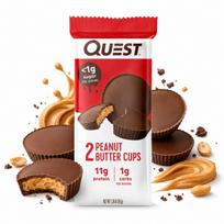 Baltyminiai žemės riešutų sviesto šokoladiniai batonėliai Quest 42 g, 11 g baltymų, mažai cukraus