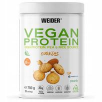 Veganinis baltyminis kokteilis WEIDER Vegan Protein 750g, žirnių ir ryžių baltymai, sausainių skonio