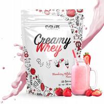 Baltyminiai milteliai Evolite Creamy Whey 700g braškių skonio, 3 vnt.