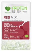 Augalinių baltymų milteliai BEORGANIC Red MIX BIO moliūgų, ryžių, saulėgrąžų 250 g