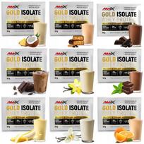 Baltymų izoliato rinkinio 9 skonių WHEY ISOLATE PROTEIN GOLD pakeliai be cukraus