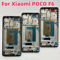 For Xiaomi Poco F6 Front Middle LCD Frame Central Housing Bezel Repair Parts šviesiai žalios spalvos