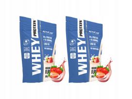 Baltymų papildas ACTIVLAB Whey Protein WPC 85 braškinis, 2x500 g, be cukraus