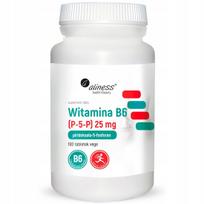 Vitaminas B6 P-5-P 25 mg, 100 tabletės, VEGE, Aliness