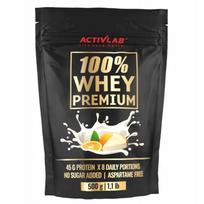 Išrūgų baltymai Activlab Whey Premium 500 g, apelsinų ir sūrio pyrago skonio