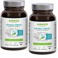 Maisto papildas BIOWEN Enzymax Complex+ 90 kapsulių, virškinimo fermentai, skaidulos, probiotikai