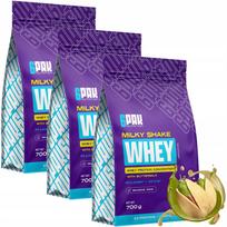 Baltyminiai miltiniai kokteiliai MILKY SHAKE WHEY 700g, WPC80, 3 x 6 pakuočių