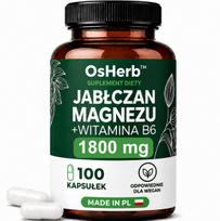 Magnio malatas su vitaminu B6, 1800 mg, 100 kapsulių, be užpildų, veganiškas