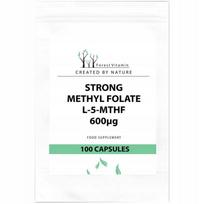 Maisto papildas FOREST VITAMIN Strong Methyl Folate L-5 MTHF 600 µg, 100 kapsulių