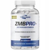 Maisto papildas Vitalmax ZMB PRO+ 120 kapsulių, ZMA, magnis, cinkas, B6, melatoninas, GABA