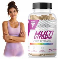 Maisto papildas moterims TREC Vitality Multivitamin, kolageno hidrolizatas, 90 kaps.