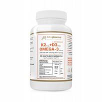 Maisto papildas ALTO PHARMA Vitamin K2 MK-7 50µg, D3 2000IU, Omega, 90 kapsulių