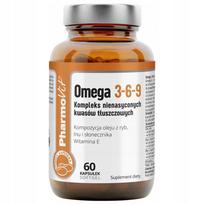 Maisto papildas PHARMOVIT Omega 3-6-9 EPA DHA ALA, 60 minkštųjų kapsulių